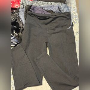 BCG Charcoal Fleece Lined Leggings with Logo